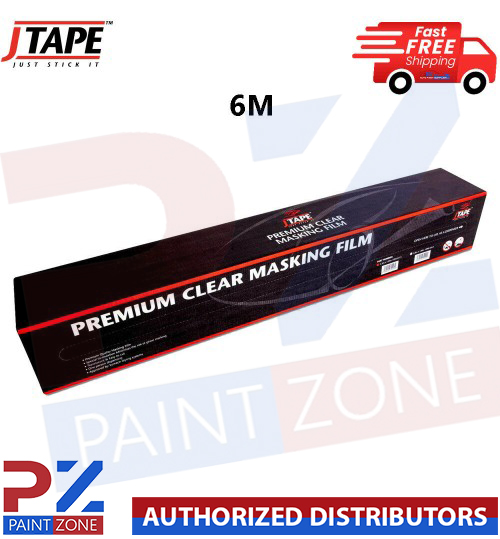 J TAPE MASKING FILM SHEETING PREMIUM PLASTIC CLEAR CAR ROLL 6M X 120M
